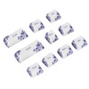 10PCS Key Caps Dye Sublimation Processblue and White Porcelain Style