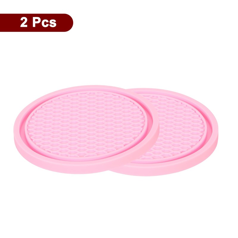 sourcing map 2pcs Car Cup Coasters Universal PVC Car Cup