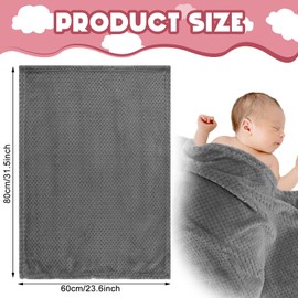 Frienda 4 Pcs Baby Fuzzy Blanket Fluffy Baby Blanket for Boys Girls Soft Warm Baby Receiving Blankets Nursery Bed Blanket Toddler Infant Newborn Receiving Blanket, 32 x 24 Inch (Dark Color)
