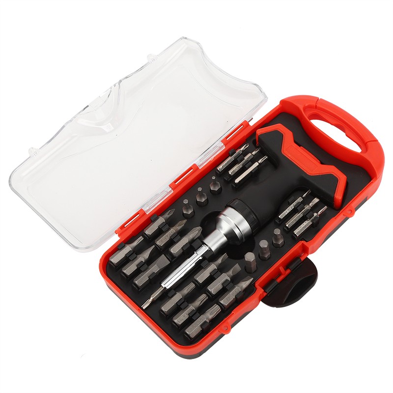 28Pcs Magnetic T shape Ratchet Screwdriver Handle Bits Set Disassembly