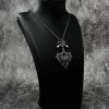HEXORA - Collar Gótico Mujer Dije Corazón Negro con Cruz