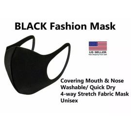 NEW black fashion face mask washable and reusable Mouth & Nose Cover US SELLER