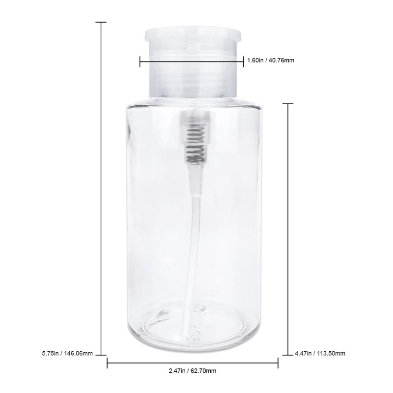 PANA 10oz Clear Push-Down Dispenser Bottle - 1 Bottle -
