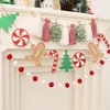 Christmas Tassel Garland Banner with Red and White Pom Pom