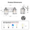 Haolaike 2 Lights Crystal Bathroom Vanity Light Modern Chrome Bathroom