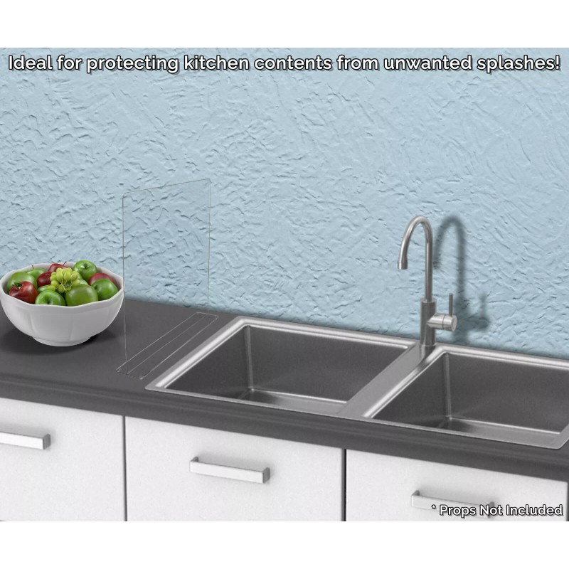 Marketing Holders Countertop Splash Guard Barrier for Sinks Kitchens Bars