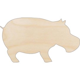 Hippo - Laser Cut Out Unfinished Wood Craft Shape HIP6 3 Pieces @ 3" / 1/8" thick