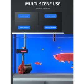 Luz UV para Acuario 7W 100-950L - Limpiador de Agua con 6 Caños para Pecera y Estanque - Impermeable y Verde