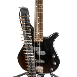 Unbranded Black Leather .308 3" Bullet Guitar Strap Punk Rock Goth Metal Bass Grunge Club - Bullet Copper