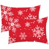 HCORA Christmas Pillow Cases Queen Size Set of 2 -