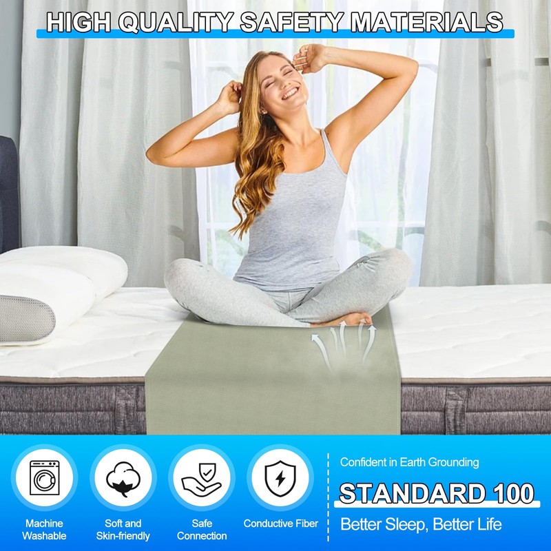 panthem Universal Grounding Bed Sheet Grounding Mat for Bed -