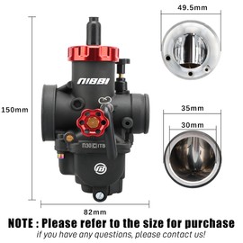 NIBBI PE30mm Carburetor 250cc Replacement High Performance with Carb Jets, Fit 250cc-300cc YAMAHA KAWASAKI SUZUKI Apollo SSR TTR KYMCO SYM TAOTAO ATV Dirt Bike Pit Bike GY6 Motorcycle Scooter Hawk250
