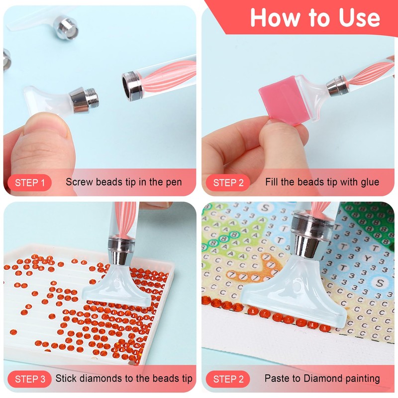 WIFORT 16PCS Diamond Art Pens Set - 2Pcs Diamond Painting