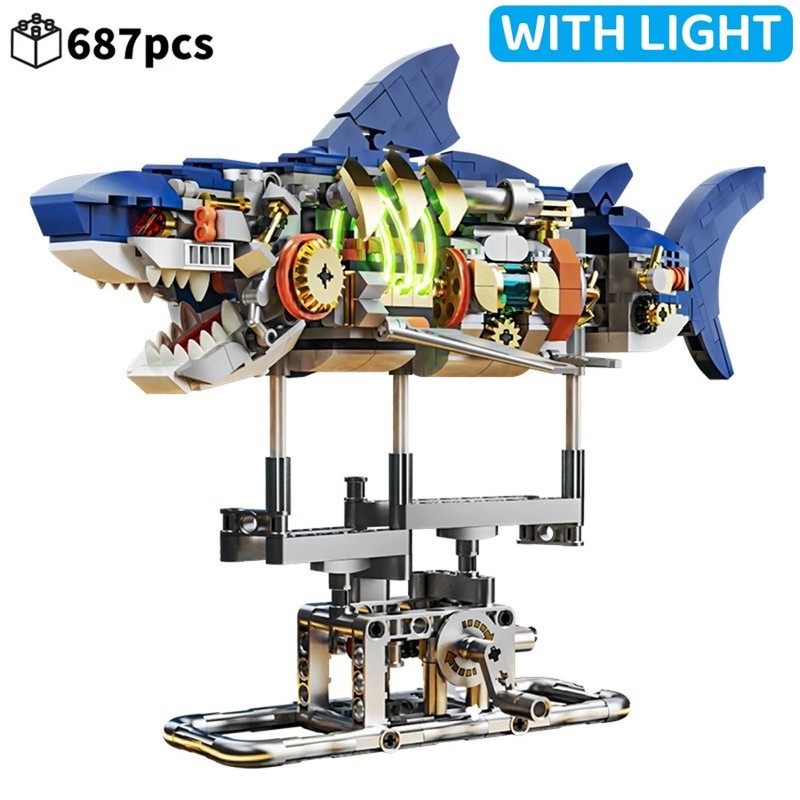 688-Piece Mechanical Animal Building Blocks for DIY Model Building –