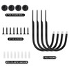 HOJLKLD Curtain Holdbacks, 4 Pcs Wall Mounted Metal Curtains Hook