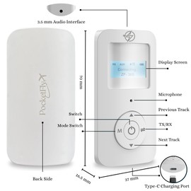 Power Hub Legacy | PocketFly 3-in-1 Bluetooth Transmitter Receiver – Travel Essential for Airplane/TV/Tablet/Gym/Boat with Screen Display, Supports 2 AirPods/Headphones/Phones, 3.5mm Audio Jack