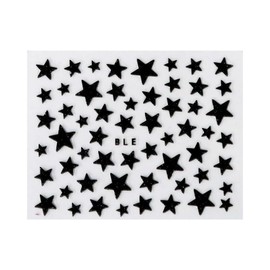 Blue Glitter Stars 3D Nail Sticker Black Nail Wraps Stickers Manicure Supplies for Women Nails Full Long Lasting Easy Apply and Remove