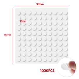 CLKE 1000 Sticky Dots Double Sided 10mm Double Sided Clear Round Double Sided Small Round No Trace for Crafts Decoration