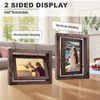 4x6 Rotating Floating Photo Frame - 360° Spinning Wooden Tabletop