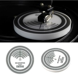 Alnicov LP Stroboscope Disc Turntable Calibration Strobe Disc Adjust Speed with Double Sided Tachomete for LP Record Lovers