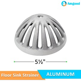 AmGood Dome Strainer for Floor Sink Drain | 5-1/2" Diameter | Pack of 3 Strainers