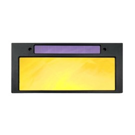 AMERIARC Auto Darkening Welding Lens 2x4 Gold (Shade 10) - 90% Infrared Reflection Filtering Gold Welding Lens - Replacement for Pancake Welding Hoods and Helmets - Pipeliner Welding Lens