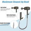 Ned Rig Mushroom Jig Heads Kit,25pcs Finesse Shroom Head Jig