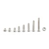 Tornillos M2.5 acero inoxidable 300pcs A2 hexagonal con surtido de
