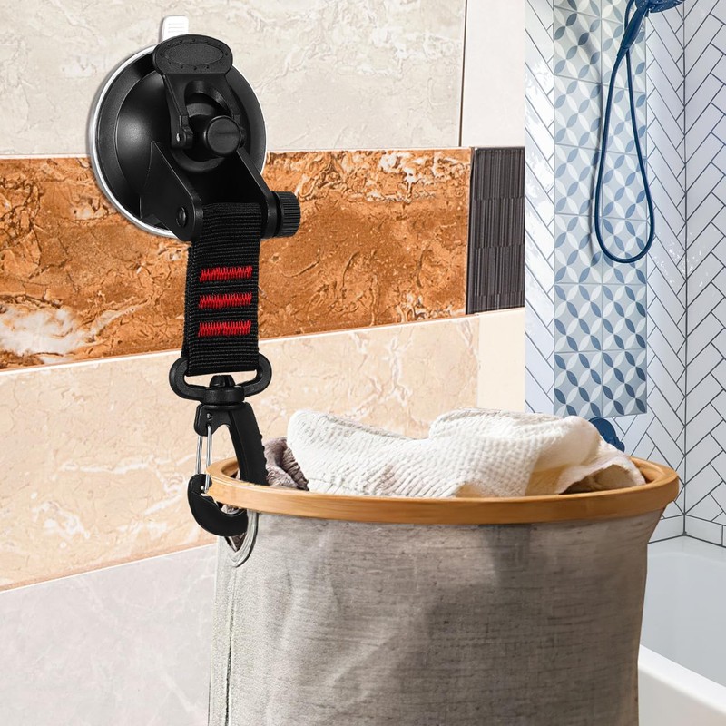 PRETYZOOM 4pcs Heavy Duty Suction Cup with Security Hooks, Camping