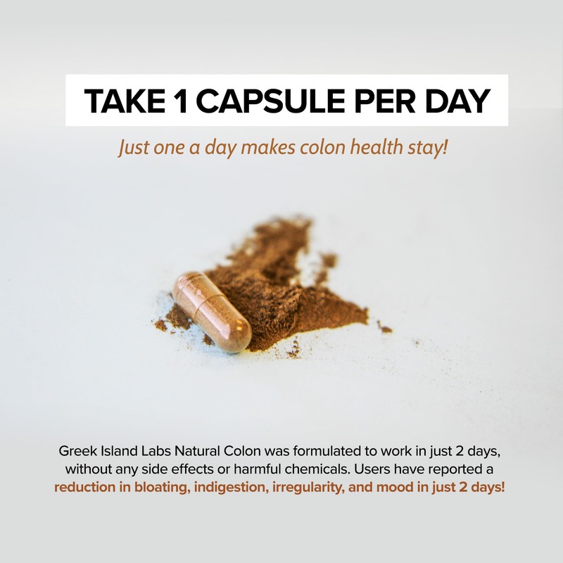 Greek Island Labs Natural Colon Cleanse Supplements – 30-Day Supply