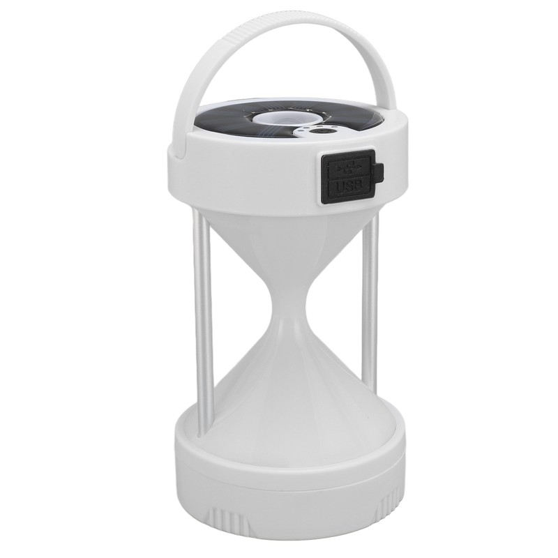LED Camping Lantern USB Rechargeable Hourglass Solar Powered Camping Light
