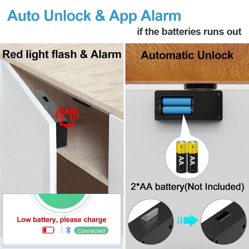 Drawer Lock RFID Card NFC Hidden Cabinet Lock for Kitchen