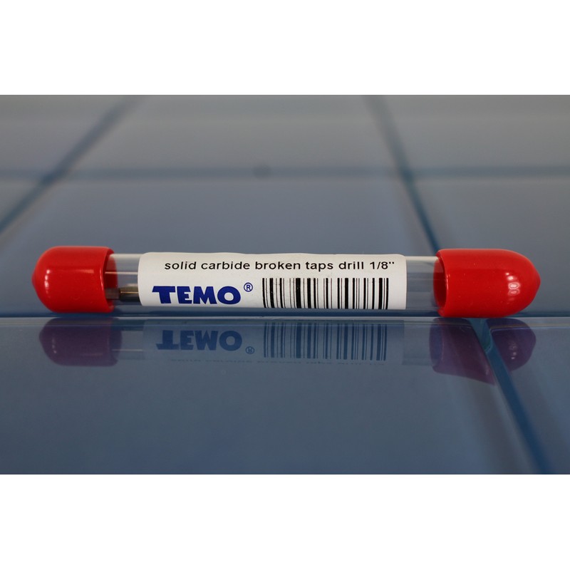 TEMO 1/8 Inch Solid Carbide Broken Taps Drill Extractor, Damaged