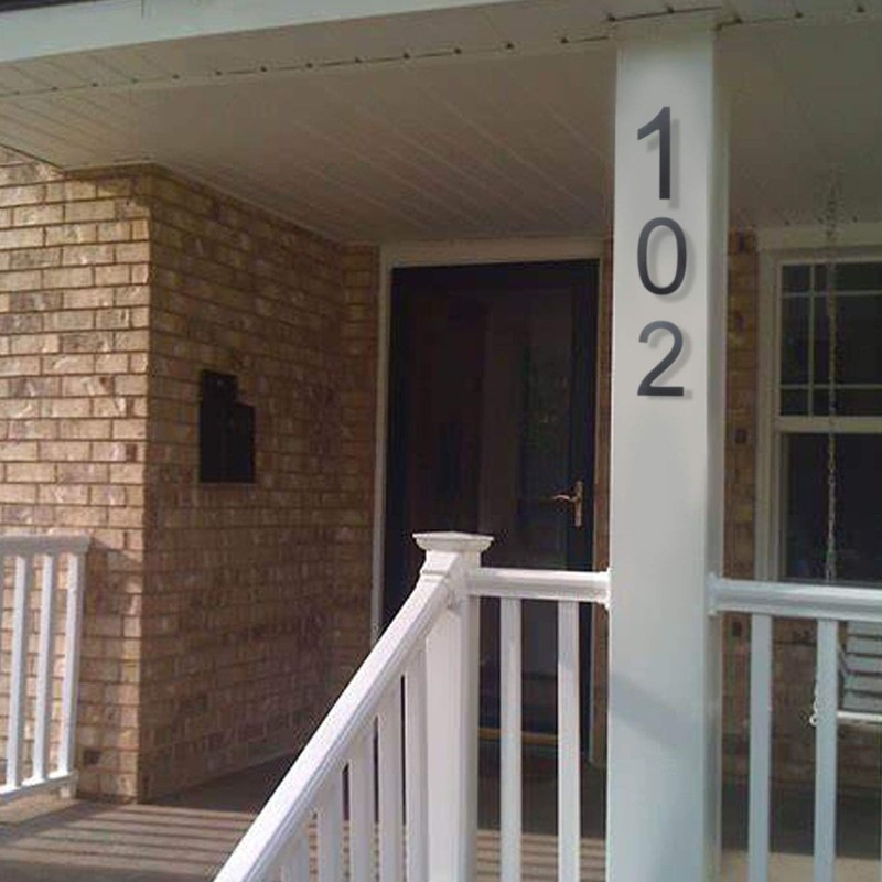 6 Inch Modern House Numbers- Premium Aluminum Floating Home Address