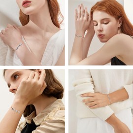 Yowivon Gold-Plated Bracelets for Women, Dainty Adjustable Bolo Bracelets, Tennis Bead Bracelet, Tarnish-Free Gold-Plated Fashion Jewellery, Gifts for Her, Adjustable, Stainless Steel, No Gemstone