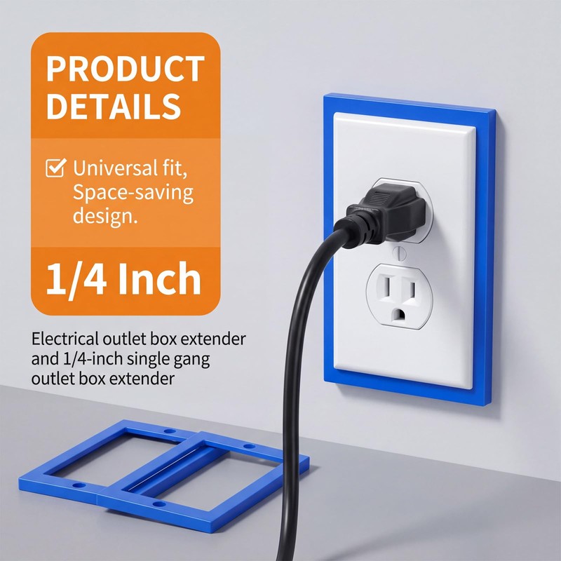 4 PCS 1/4" Single Gang Box Extender, Outlet Box Extender