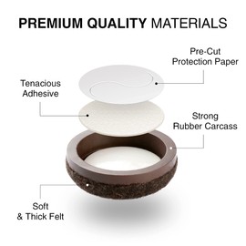 Felt Pads X-PROTECTOR – 8 PCS Felt Chair Pads 1”– Formed Furniture Pads for Hardwood Floors – Floor Protectors for Furniture Legs – Anti-Scratch Furniture Feet Pads – Effective Protection!