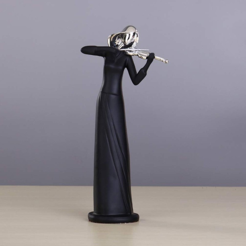 Musical Instrument Player Figurine Resin Musical Modern Sculpture Collectible Abstract
