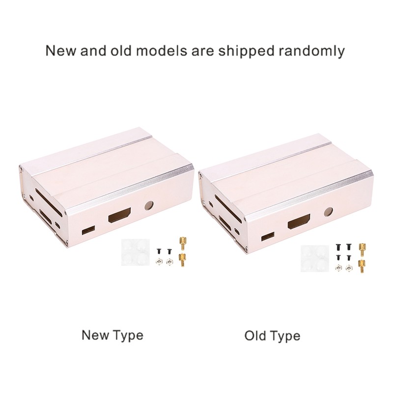 Gold Aluminum Alloy Protective Case Enclosure Box Fits for Raspberry