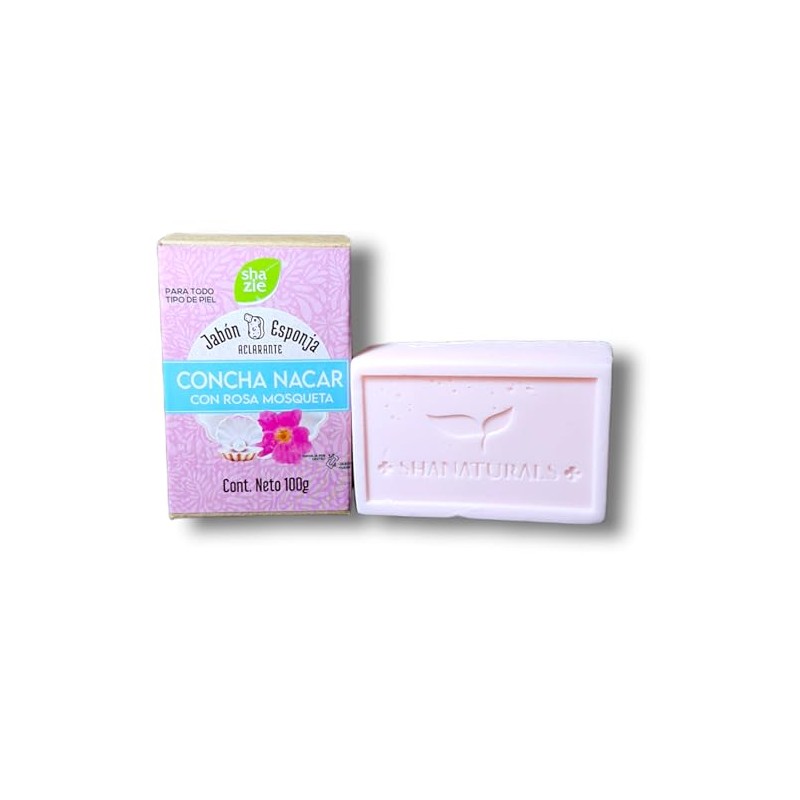 Jabón Natural con Concha Nácar y Aceite de Rosa Mosqueta,