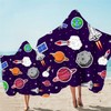 Wearable Beach Towel: Stylish Hooded Microfiber Bath Towel with Starry Sky Print Towel 8 + 150*200cm 4ea