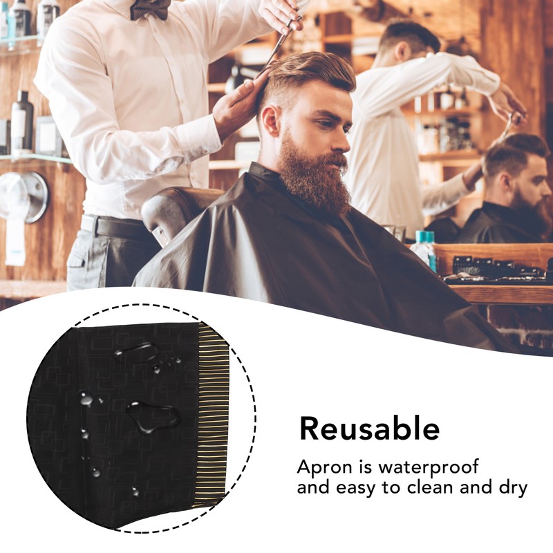 Haircut Gown with Pocket Short Sleeve Professional Belt Grooming Work