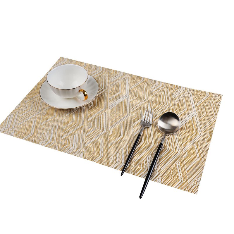 ASYOUWISH Set of 6 PVC Kitchen Table Place Mats, Non-Slip