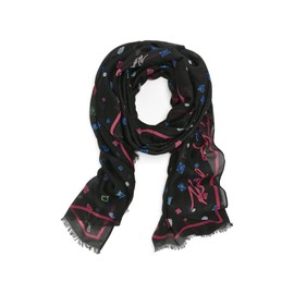 Karl Lagerfeld Paris Women's Accessories Scarf,Black,1SZ, Black, One Size