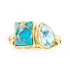 Ross-Simons Turquoise and 1.30 Carat Sky Blue Topaz Toi Et