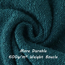 FUTEI Pack of 2 Teal Green Boucle Accent Decorative Throw Pillow Covers,20x20 Inch Soft Solid Textured Cushion Case,Home Decor for Couch Bed Living Room