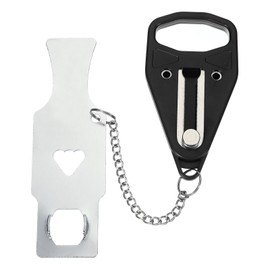 PATIKIL Hotel Door Lock, 1 Pack Heavy Duty Extra Lock for Additional Privacy and Safety Perfect for Traveling Hotel Home Apartment Single Hole Black