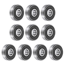 sourcing map 10pcs 626-2RS Bearing 6x19x6mm, Chrome Steel Double Rubber Seals Miniature Bearing, Lubricated Deep Groove Ball Bearings, P6 (ABEC 3)