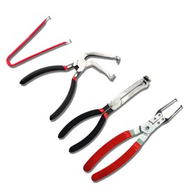 JANNO Electrical Disconnect Pliers & Relay Puller Tool Kit – Includes 60° & Straight Pliers, Connector Pin Extractor and Connector Separator Tool Kit for Push Tab Style Plugs