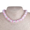 BlueRica Pink & White Puka Shell Chips Necklace & Anklet